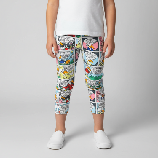 Soft Cotton Capri Leggings for Girls – Playful Prints & Everyday Comfort