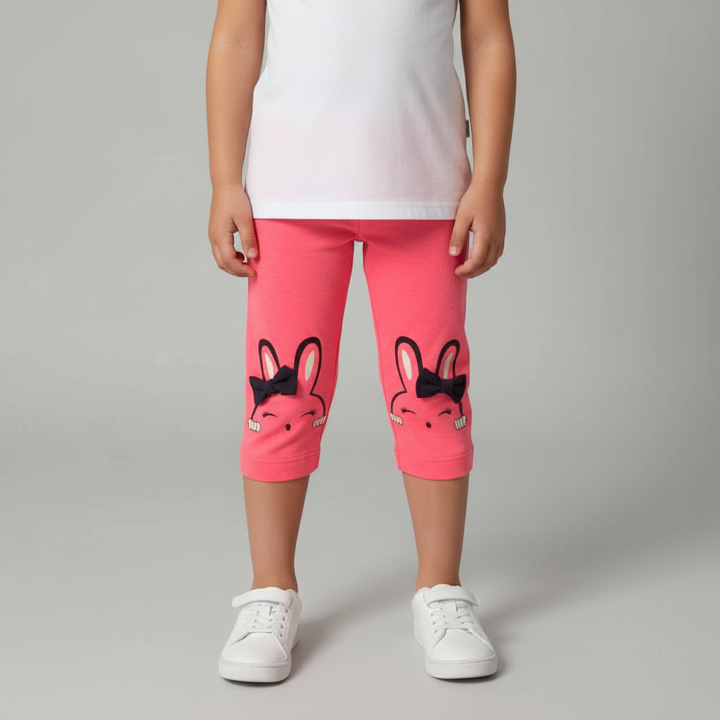 Soft Cotton Capri Leggings for Girls – Playful Prints & Everyday Comfort
