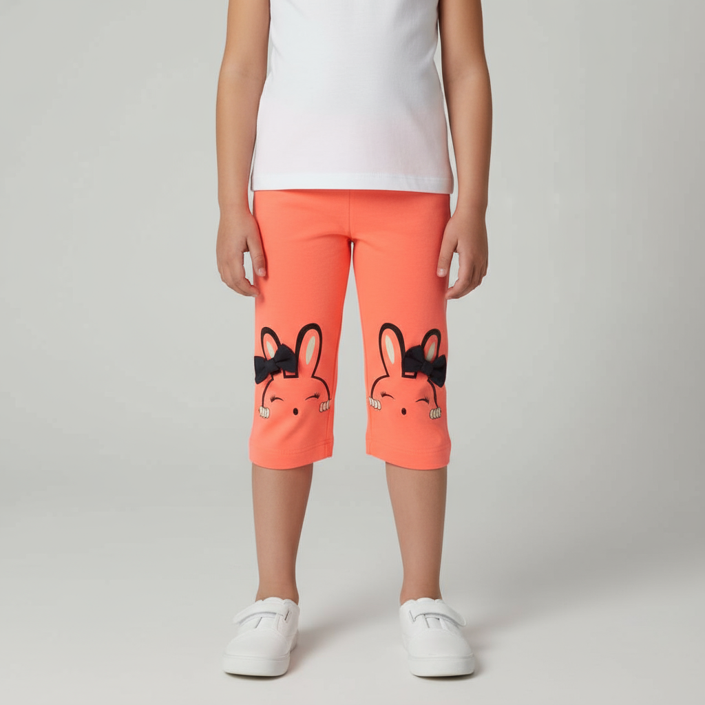 Soft Cotton Capri Leggings for Girls – Playful Prints & Everyday Comfort