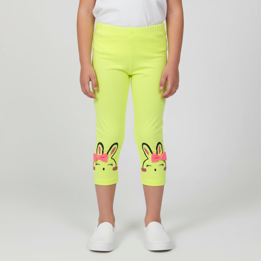 Soft Cotton Capri Leggings for Girls – Playful Prints & Everyday Comfort