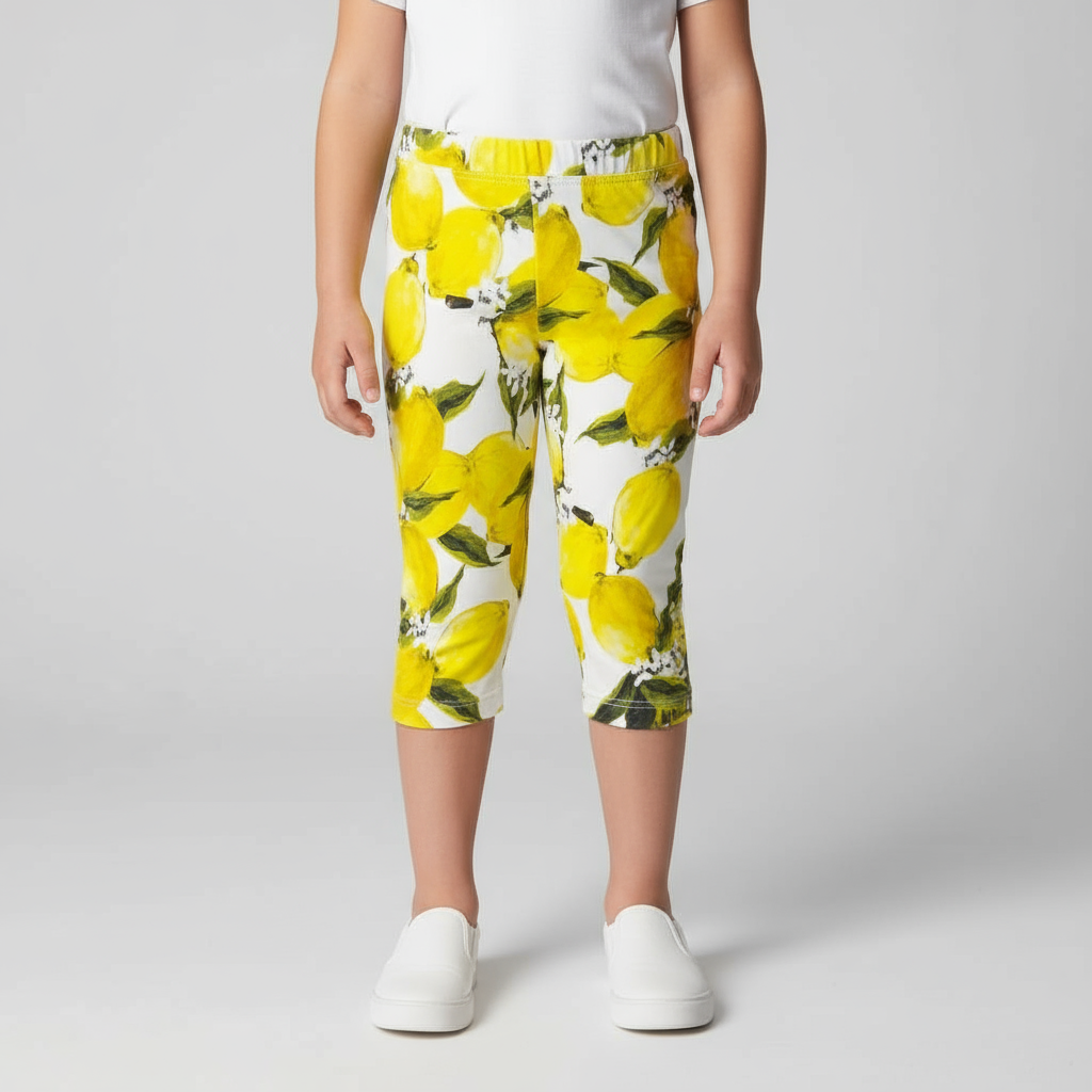 Soft Cotton Capri Leggings for Girls – Playful Prints & Everyday Comfort