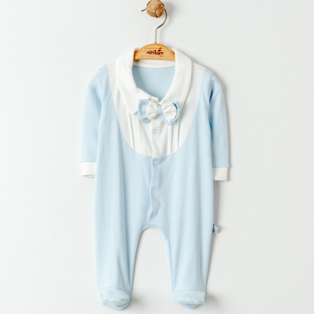 Baby Boys Tuxedo Style Bow Tie Romper