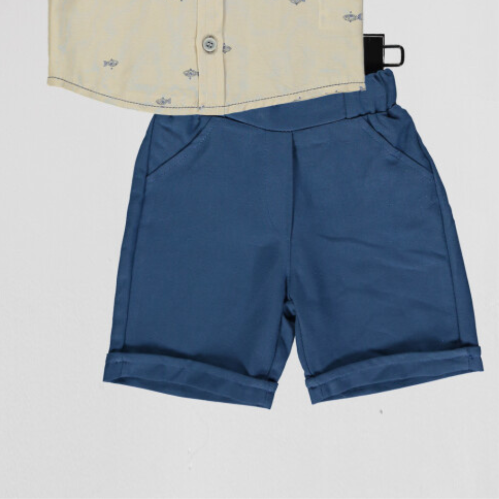 Baby Boy 2-Piece Summer Outfit Set with Bow Tie